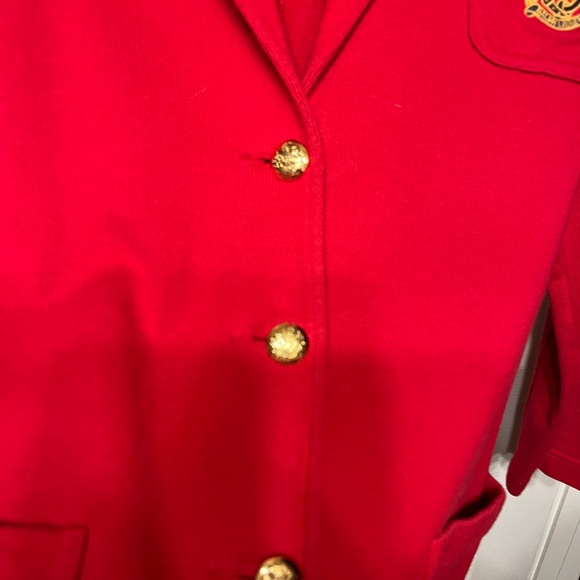 Raphael Lauren Blazer sweater great condition color red size L - Picture 2 of 9